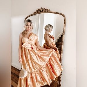 Atsu gold bow dress